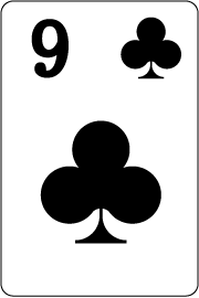9のカード（クラブ）